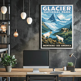 Glacier National Park See America Poster PosterGoat