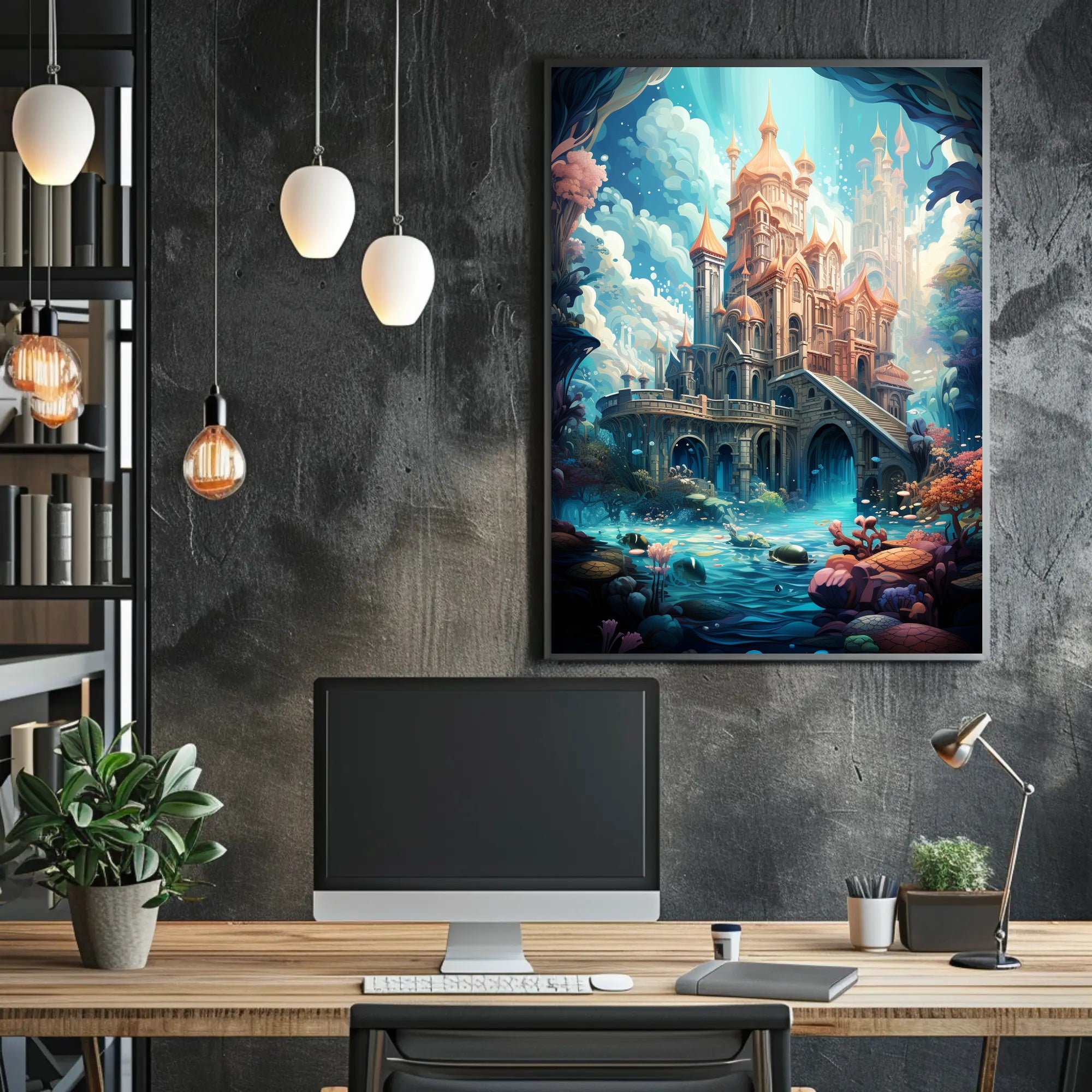 Enchanted Castle By The Sea Poster