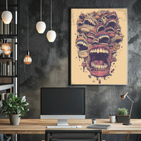 Surreal Abstract Mouths Vintage Art Poster Print PosterGoat