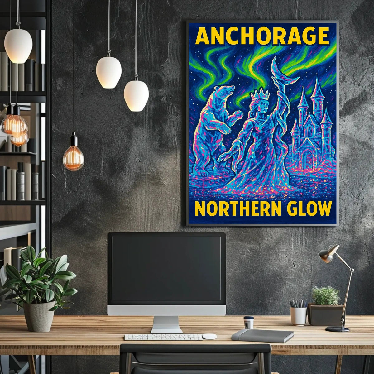 Anchorage Northern Glow Poster