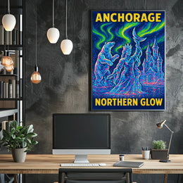 Anchorage Northern Glow Poster
