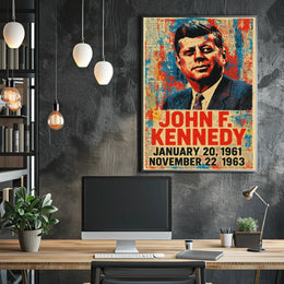 John F. Kennedy 35th President of the United States Street Art Mashup Poster