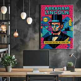 Bold Lincoln Pop Art, Motivational or Quote Poster PosterGoat