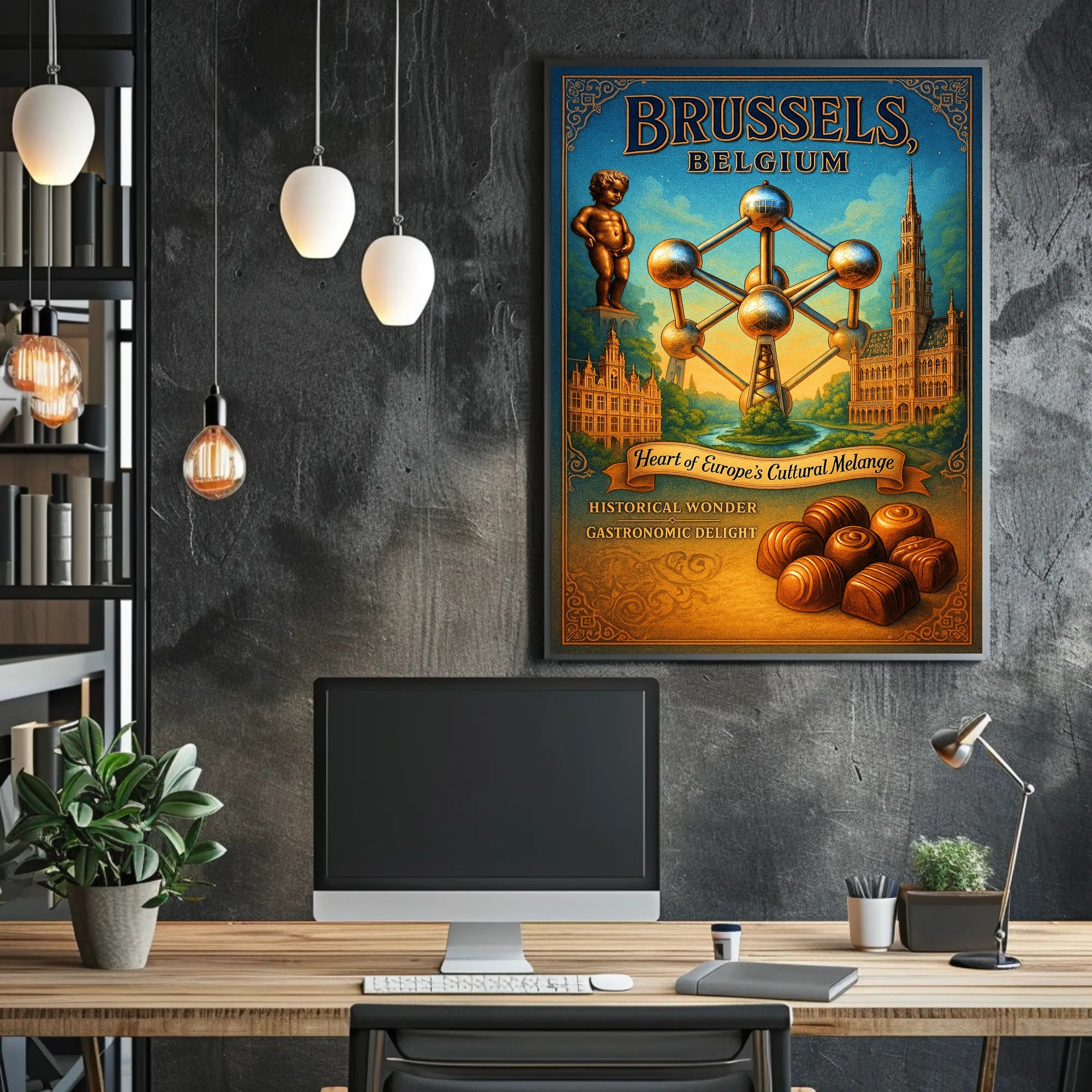 Brussels, Belgium Heart of Europe's Cultural Melange Poster