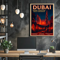 Dubai Poster Where Tradition Meets Tomorrow Home Wall Art