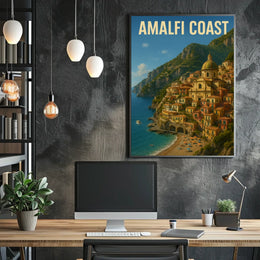 Amalfi Coast Poster Museum Quality Wall Art 18 by 24 Inches