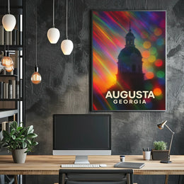 Augusta Georgia Scenic Minimalist Wanderlust Poster