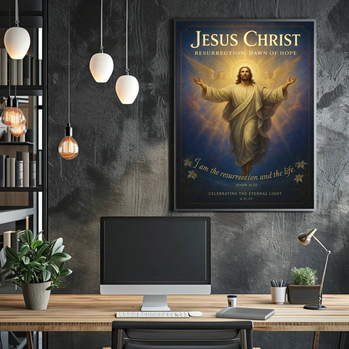 Jesus Christ Resurrection Dawn of Hope Poster