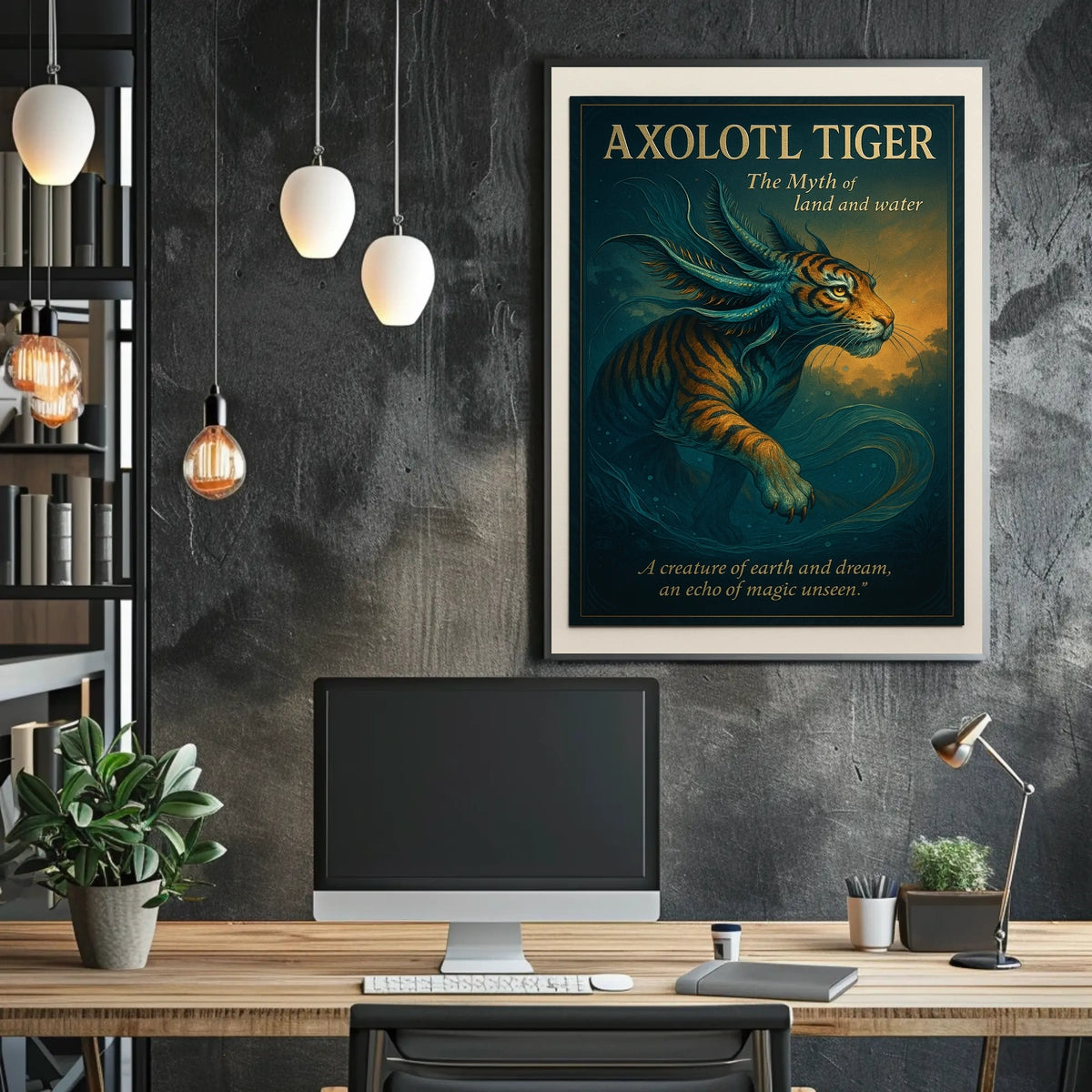 Axolotl Tiger The Myth of Land and Water Poster