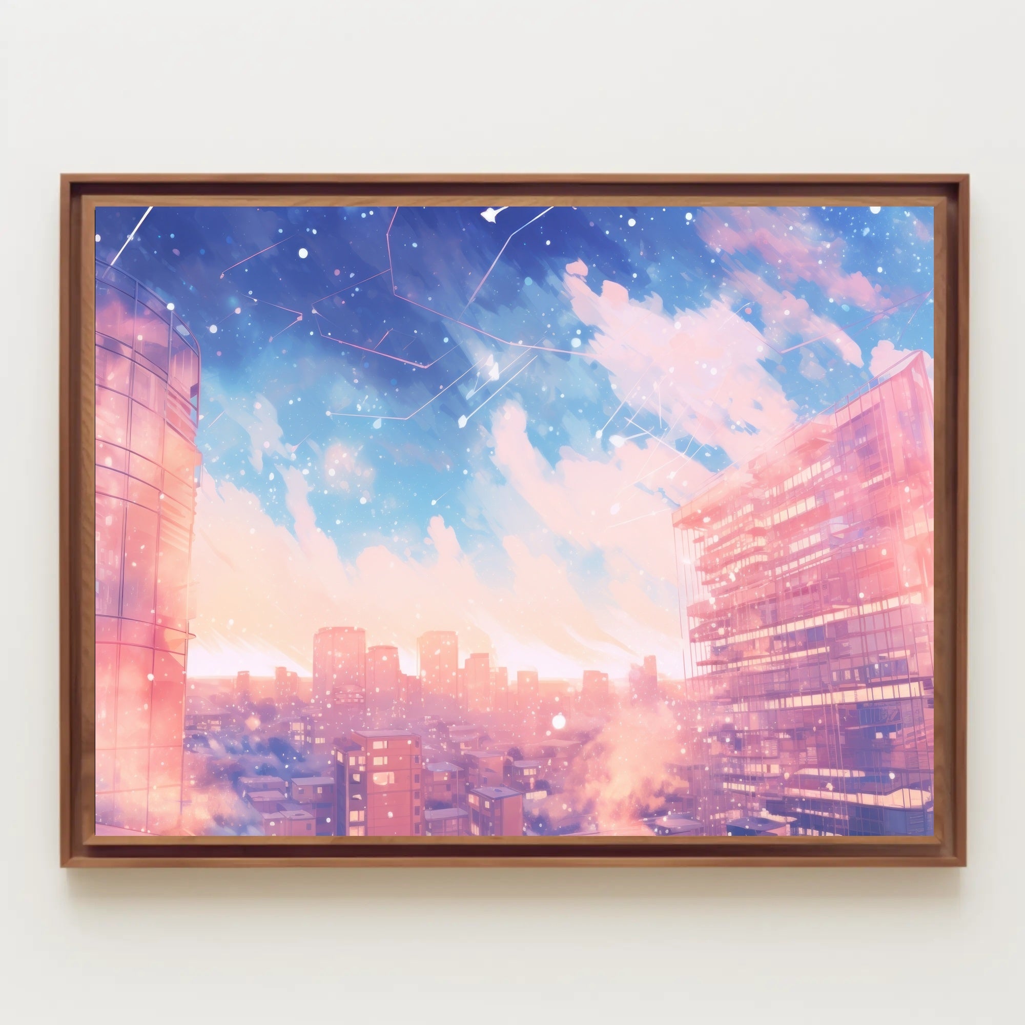 Dreamy Urban Skyline Poster