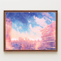 Dreamy Urban Skyline Poster