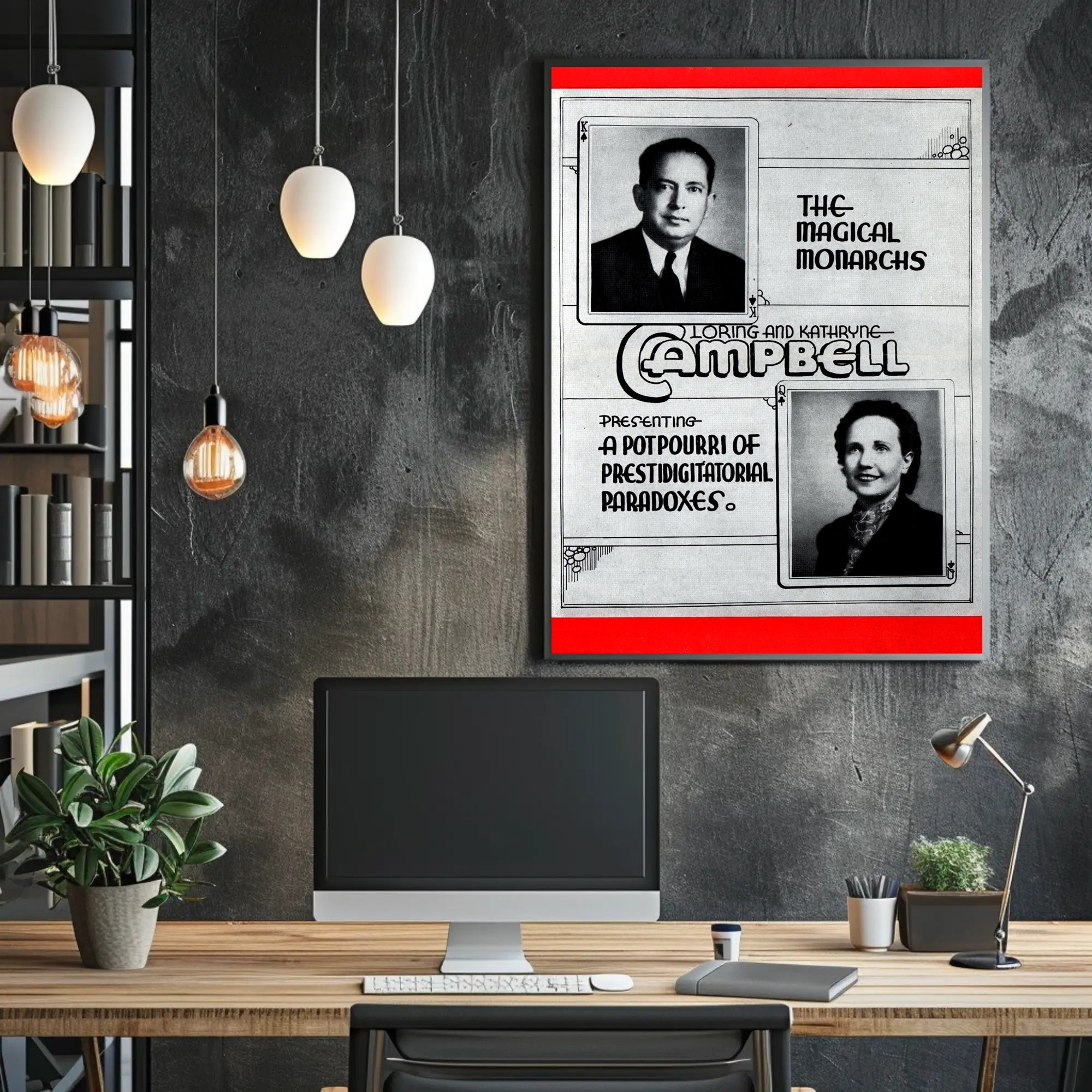 Vintage Magic Show Poster: The Magical Monarchs Cultural Display