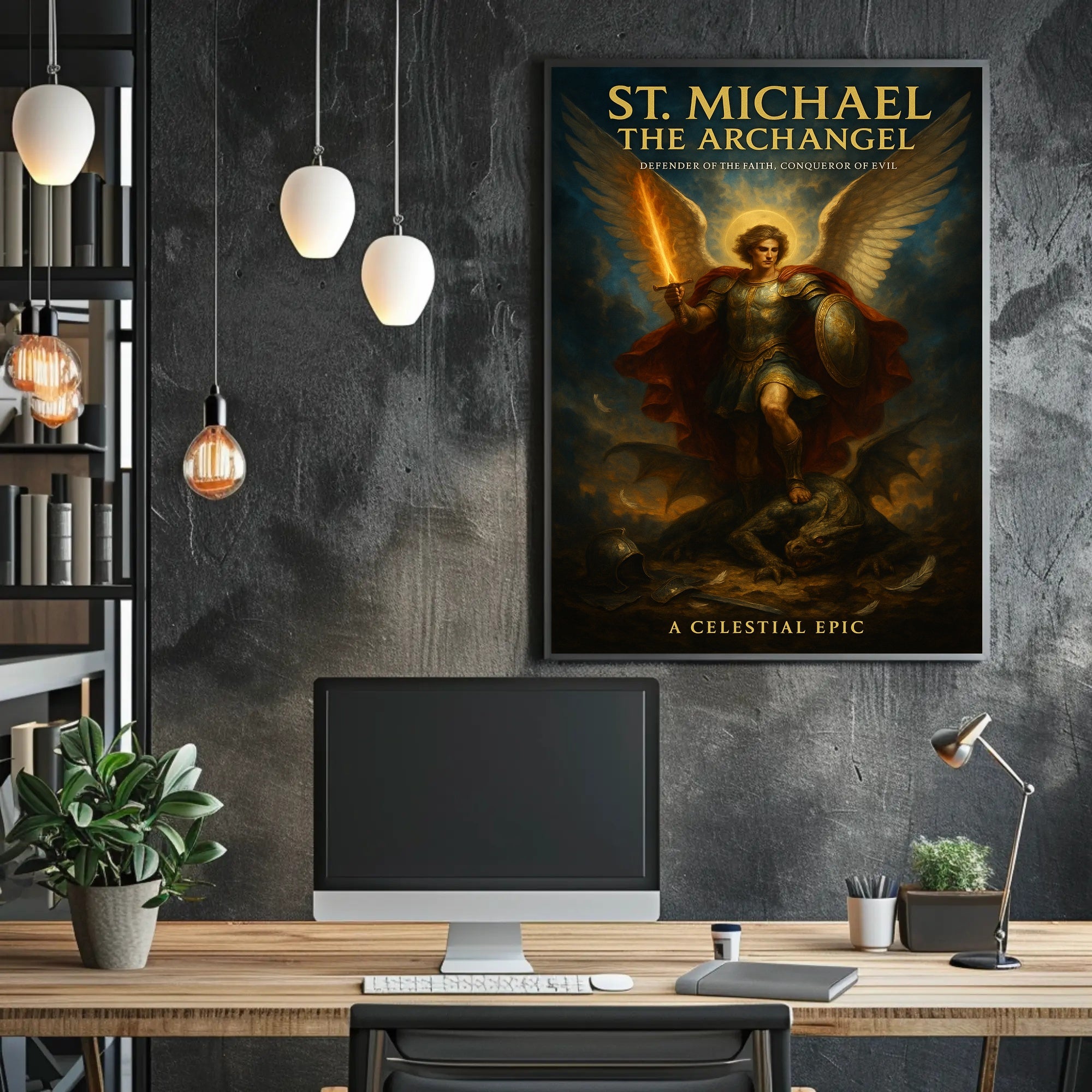 St. Michael the Archangel A Celestial Epic Poster PosterGoat