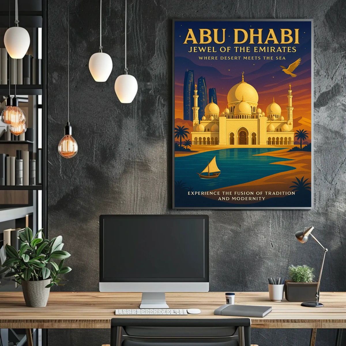 Jewel of the Emirates Abu Dhabi Travel Poster