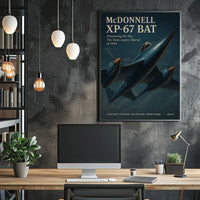 McDonnell XP-67 Bat Vintage Aviation Poster
