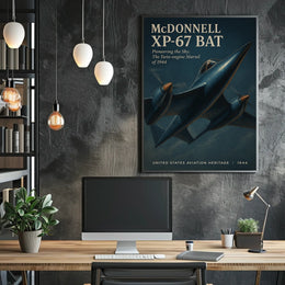 McDonnell XP-67 Bat Vintage Aviation Poster