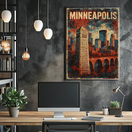 Minneapolis Skyline Art Poster