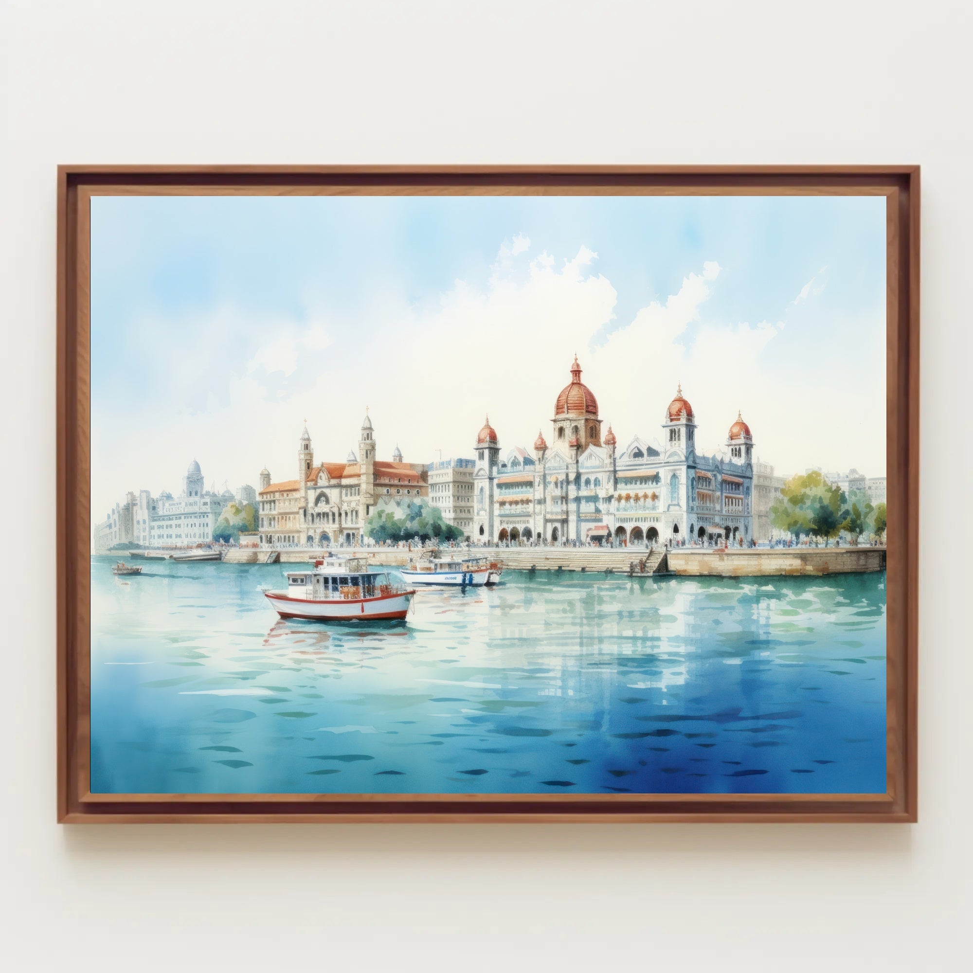 Serene Waterfront Architecture Poster