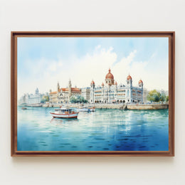 Serene Waterfront Architecture Poster