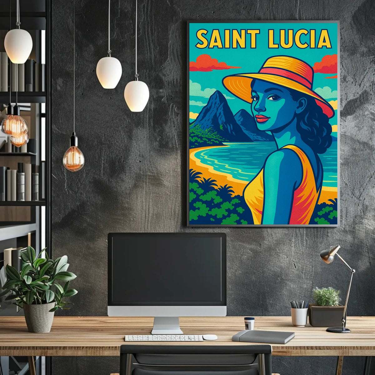 Saint Lucia Tropical Paradise Poster