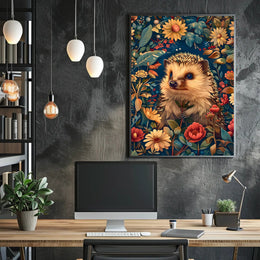 Enchanted Hedgehog Wall Art in Bloom