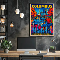 Columbus Reflections On The Scioto Poster