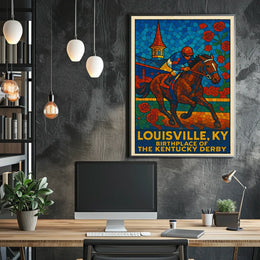 Louisville, KY Birthplace of the Kentucky Derby Poster