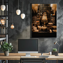 Elegant Art Deco Dessert Display Poster
