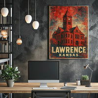 Gothic Landmark Dramatic Sky Vintage Architecture Heritage Timeless Travel Poster