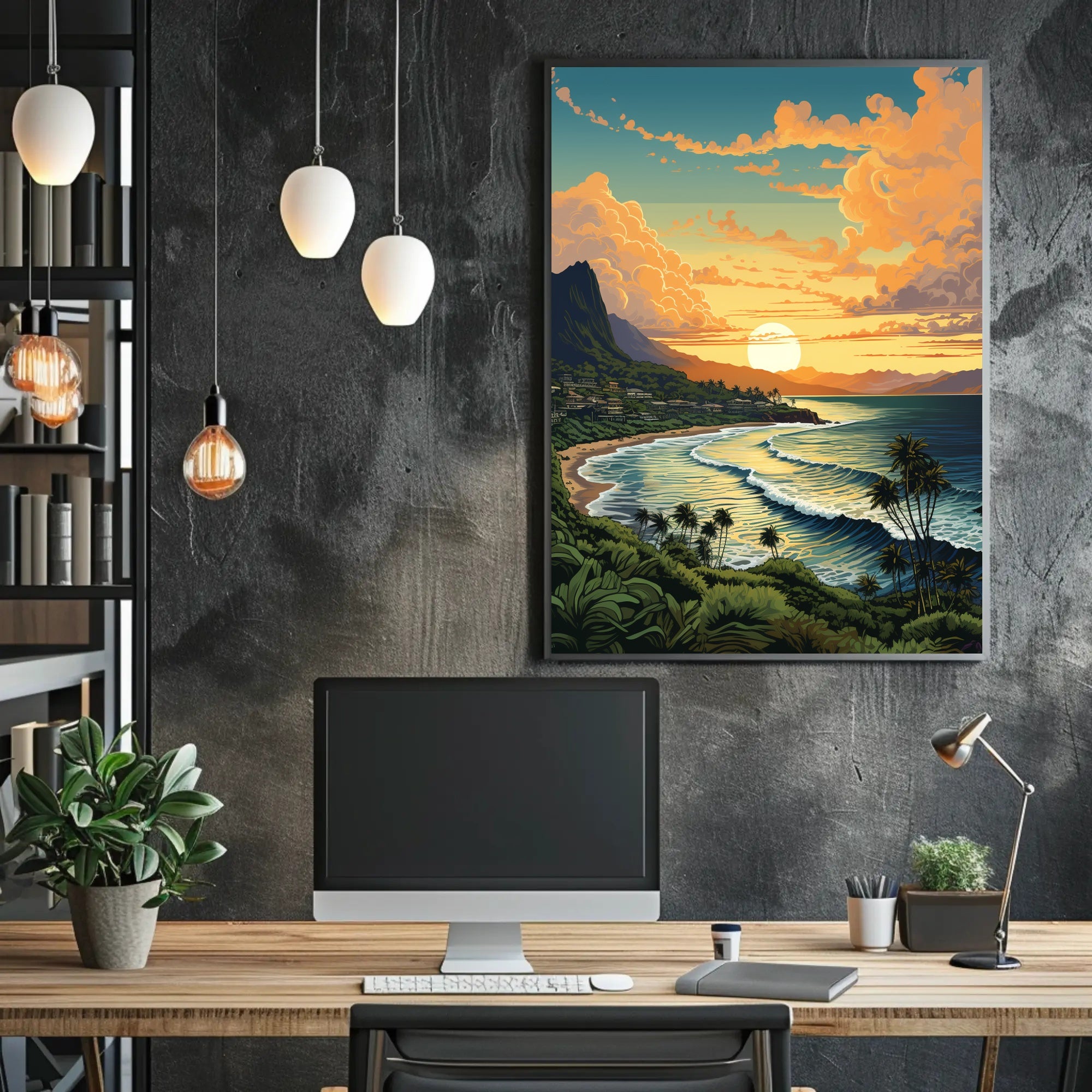 Tropical Sunset Serenity Poster