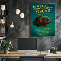 Oscar Fish Modern Art Poster: Bold & Colorful