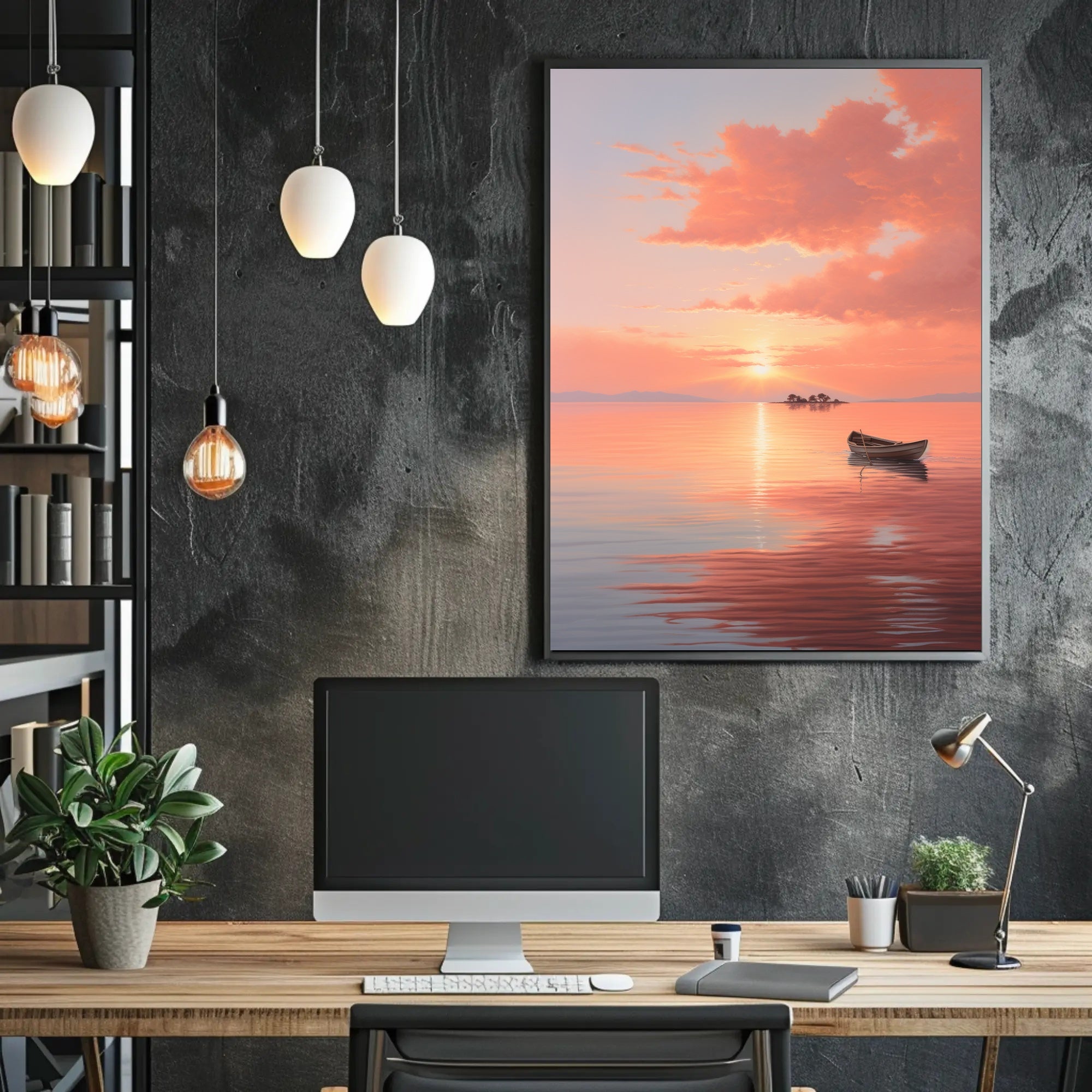 Serene Sunset Glow: Abstract, Artistic, or Pop Culture Poster
