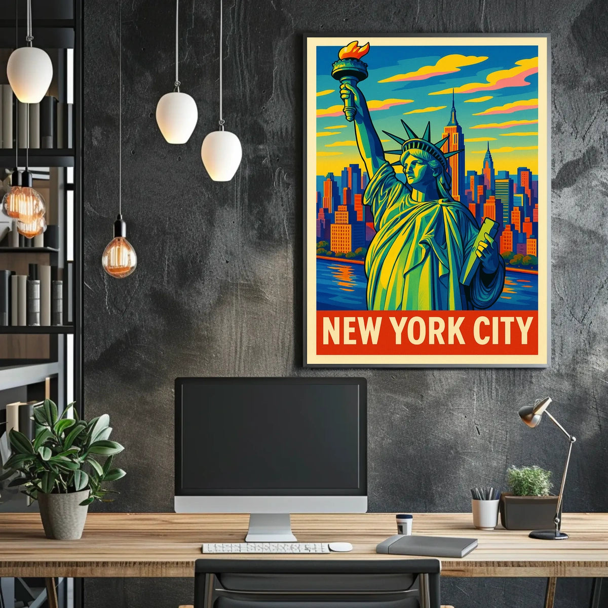 New York City Iconic Skyline Poster