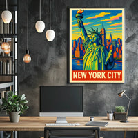 New York City Iconic Skyline Poster