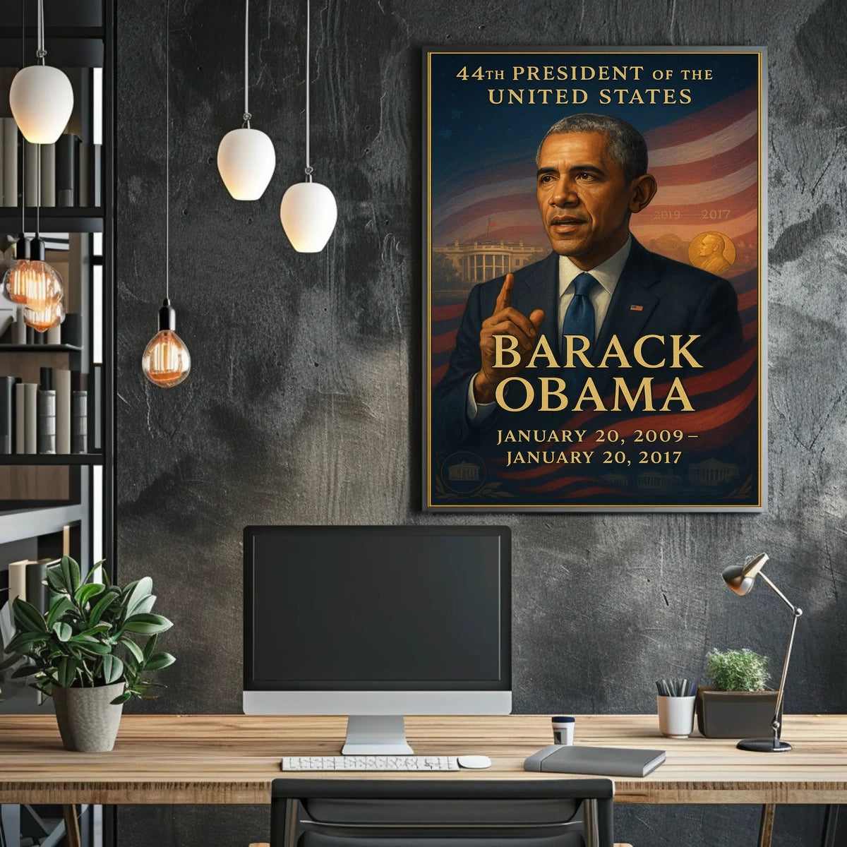 Barack Obama Patriotic Art Print Historical or Presidential Poster