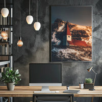 Church At Dusk In The Mountains Poster