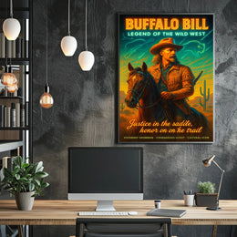 Legendary Wild West Cowboy Adventure Cultural or Heritage Poster