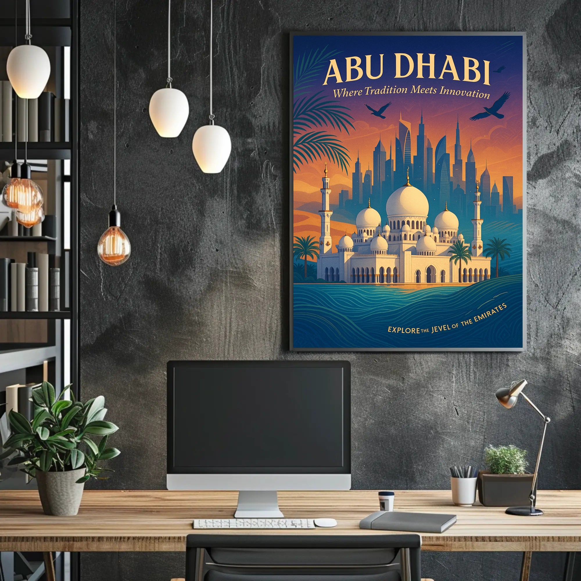 Abu Dhabi Harmony: A Cultural and Heritage Poster