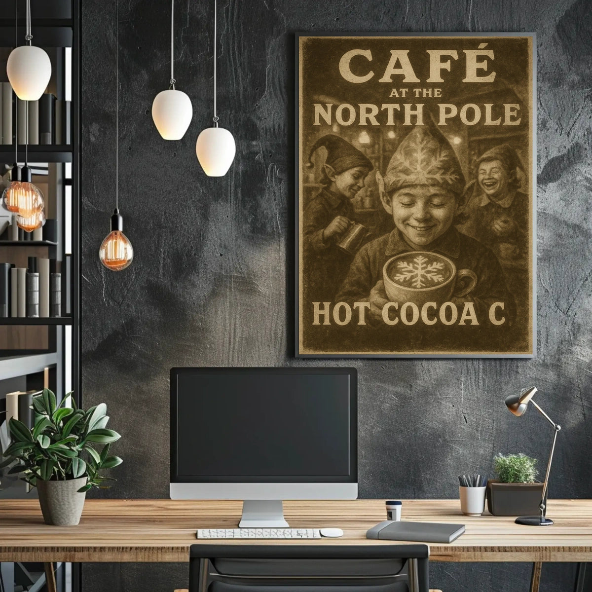 Café At The North Pole Poster