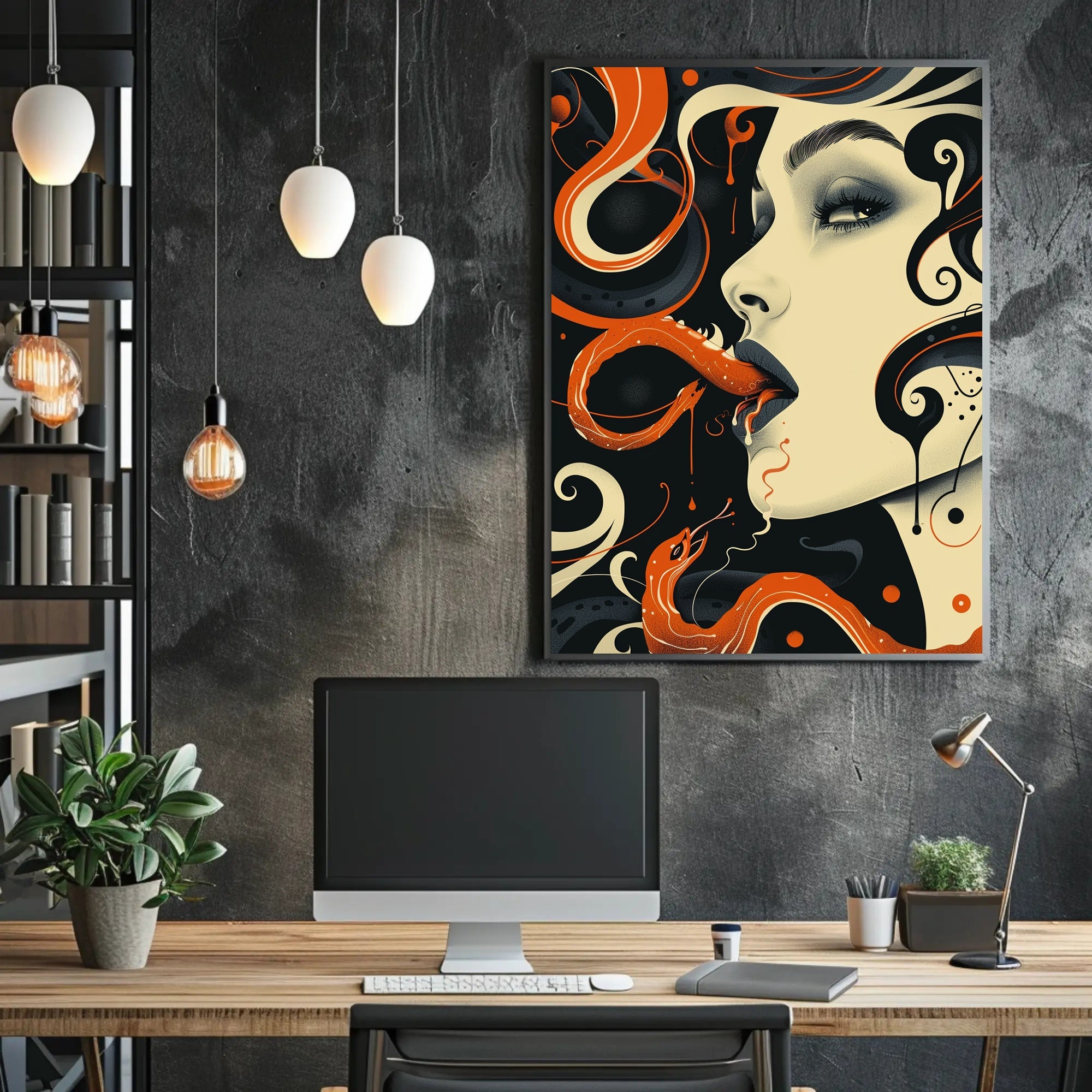 Serpentine Elegance Art Print Poster for Home Decor and Wanderlust Lovers PosterGoat