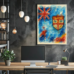 Vibrant Watercolor Flag Poster