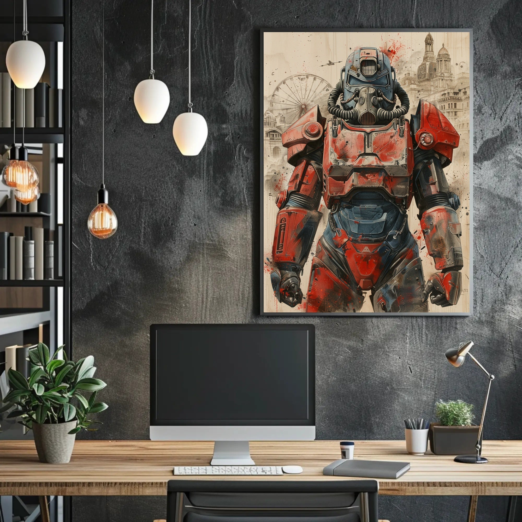 Retro-Futuristic Armor Poster PosterGoat