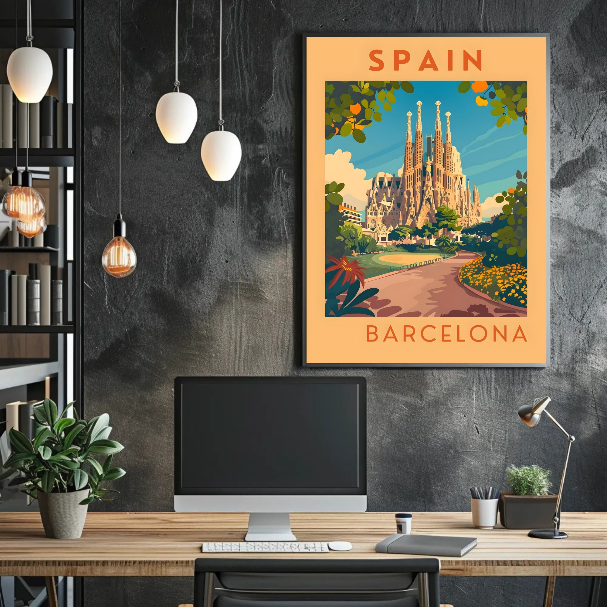 Barcelona Travel Poster