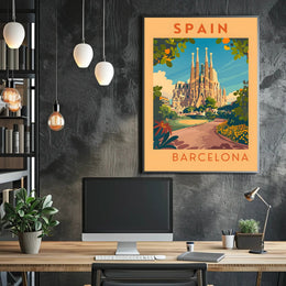 Barcelona Travel Poster