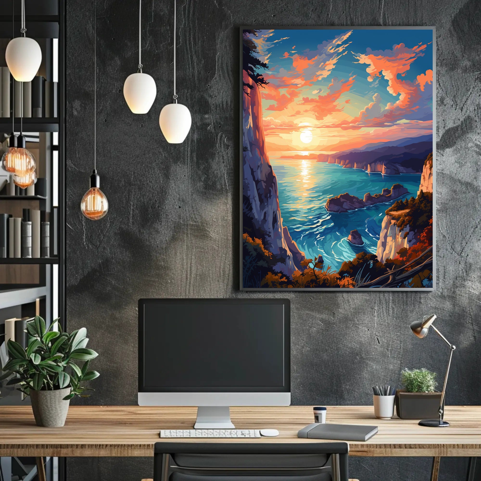 Coastal Sunset Serenity Poster