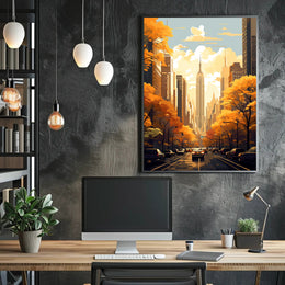 Autumn In The City Poster PosterGoat