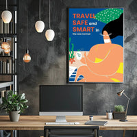 Travel Safe and Smart Poster PosterGoat
