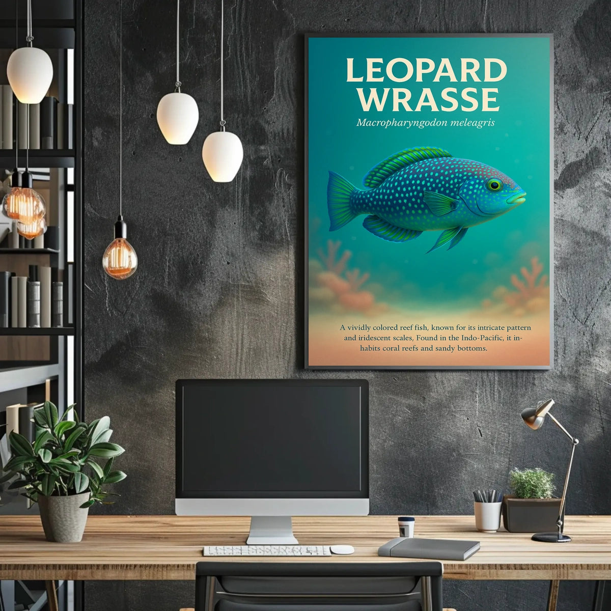 Leopard Wrasse A Vibrant Reef Poster