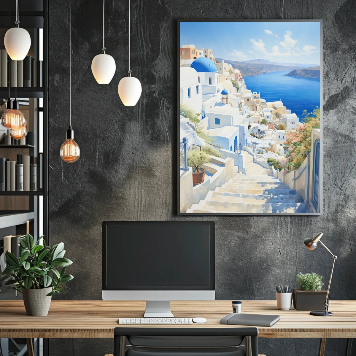 Santorini Grecian Splendor Travel Poster