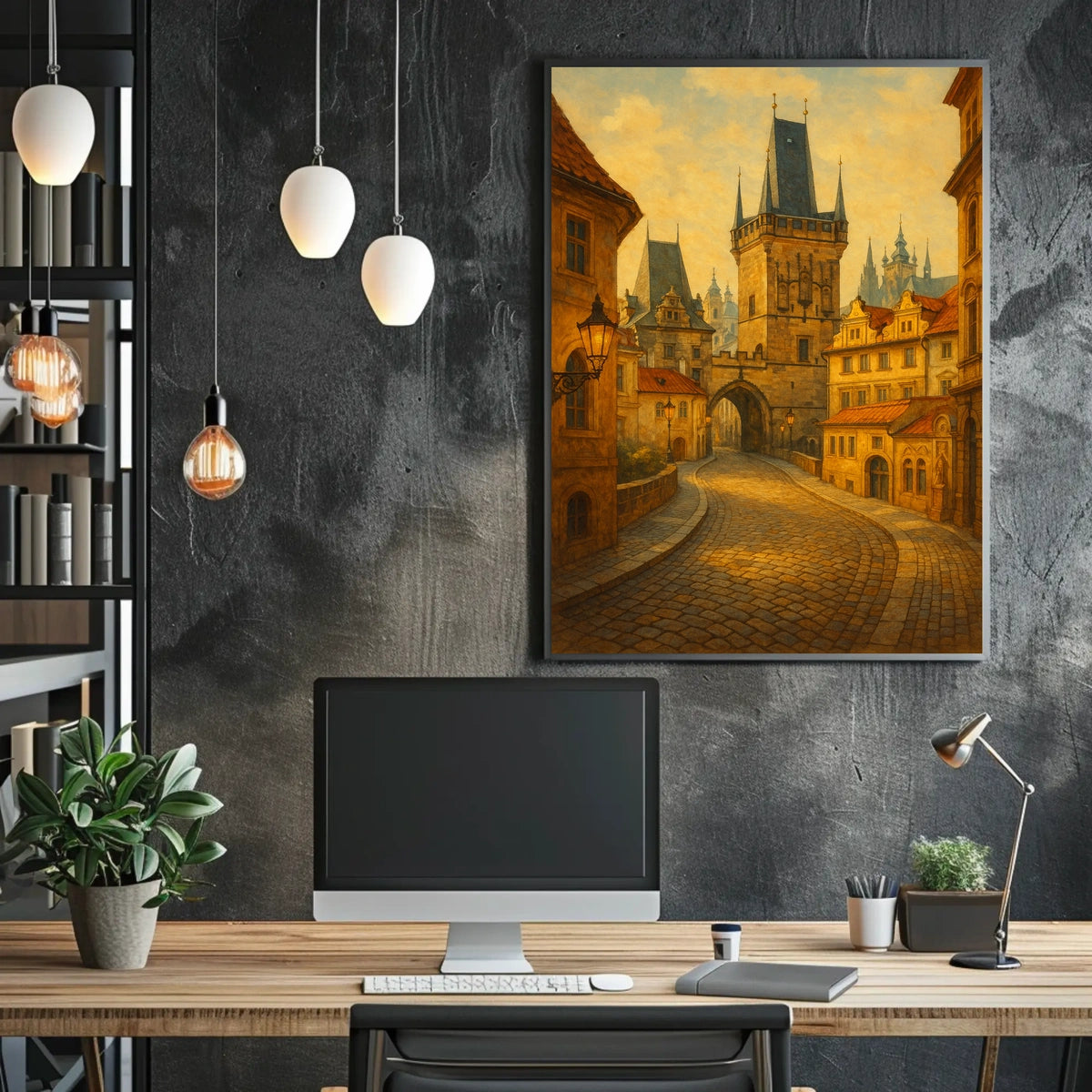 Enchanted Medieval Street Poster